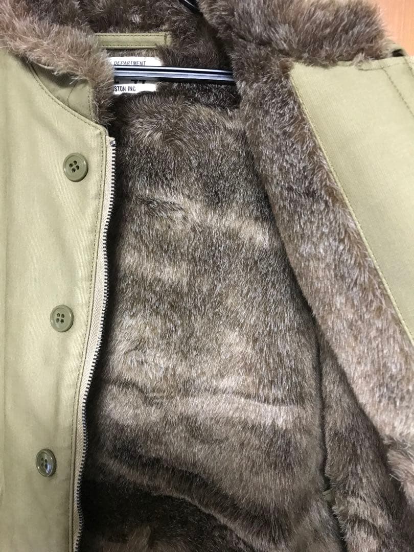 ヒューストン　USN U.S.NAVY ファー襟 ミリタリージャケットXXL美品