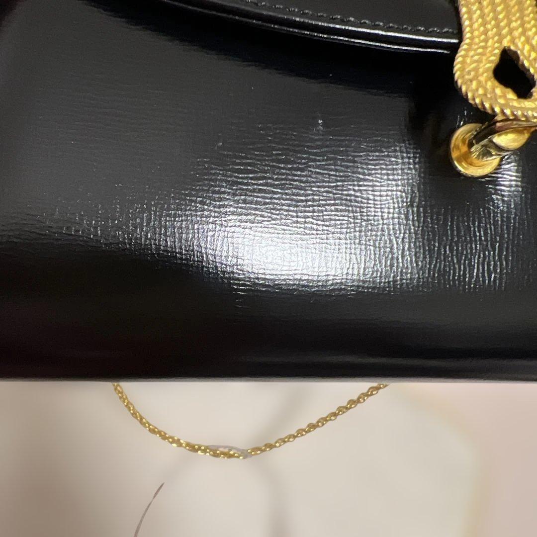 MORABITO 黒 クラッチバッグ ゴールドチェーン