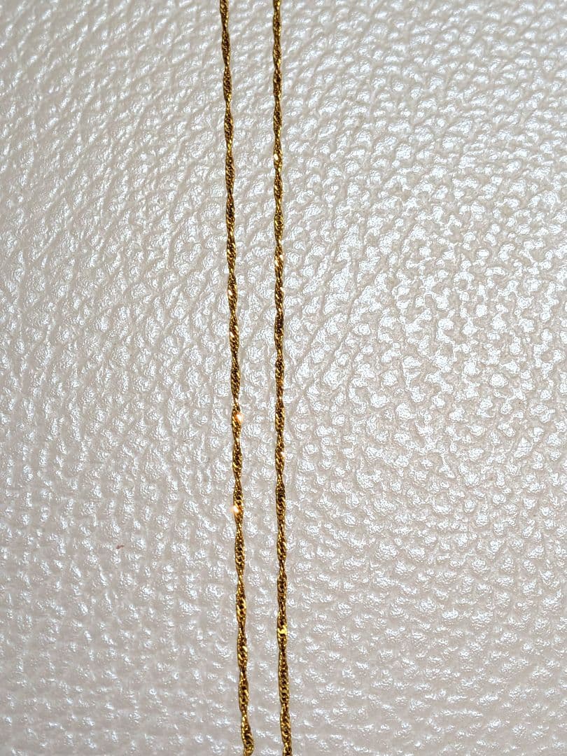 k18 kt ITALY イエローゴールドスクリューチェーンネックレス