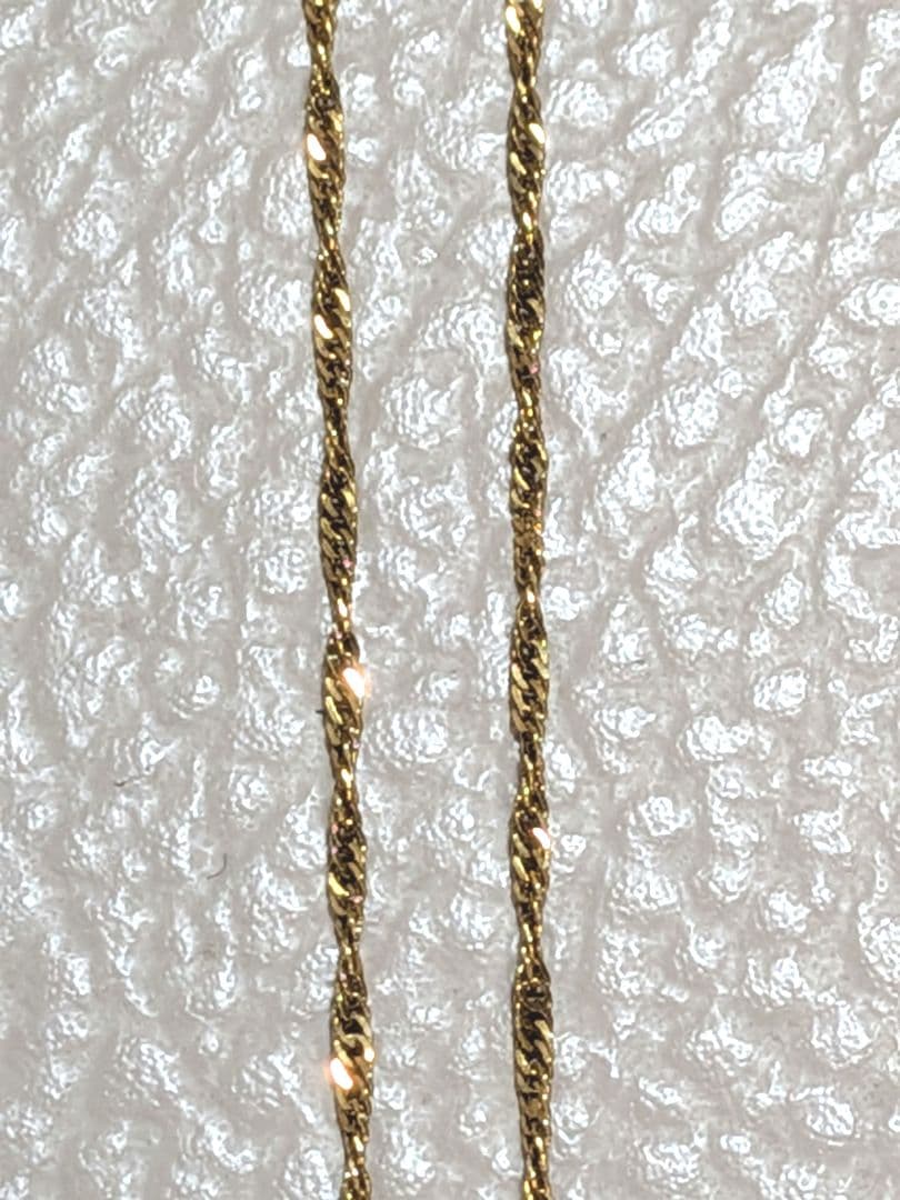 k18 kt ITALY イエローゴールドスクリューチェーンネックレス