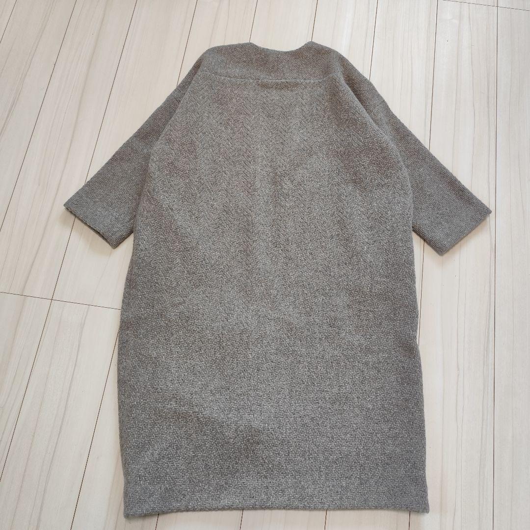 s*i様 evam eva エヴァムエヴァ ウールツイードローブコート モカ 3