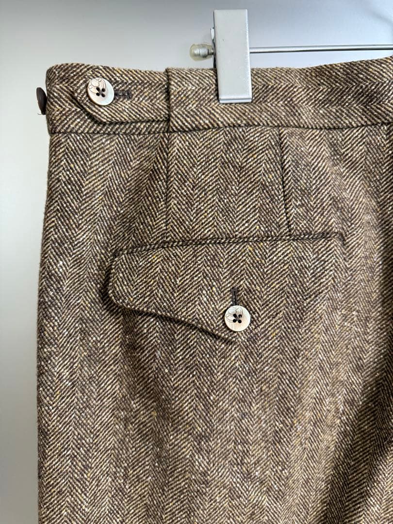 GTA SERGIO ヘリンボーン　スラックス　ブラウン　サイズ52 ５者混