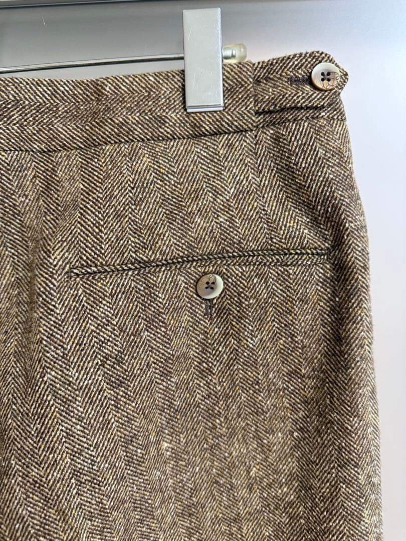 GTA SERGIO ヘリンボーン　スラックス　ブラウン　サイズ52 ５者混