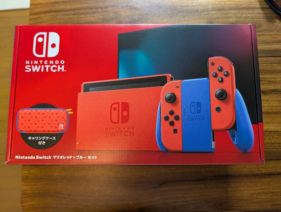 SWITCHマリオレッド×ブルー セット【画面四角黄色味有り】