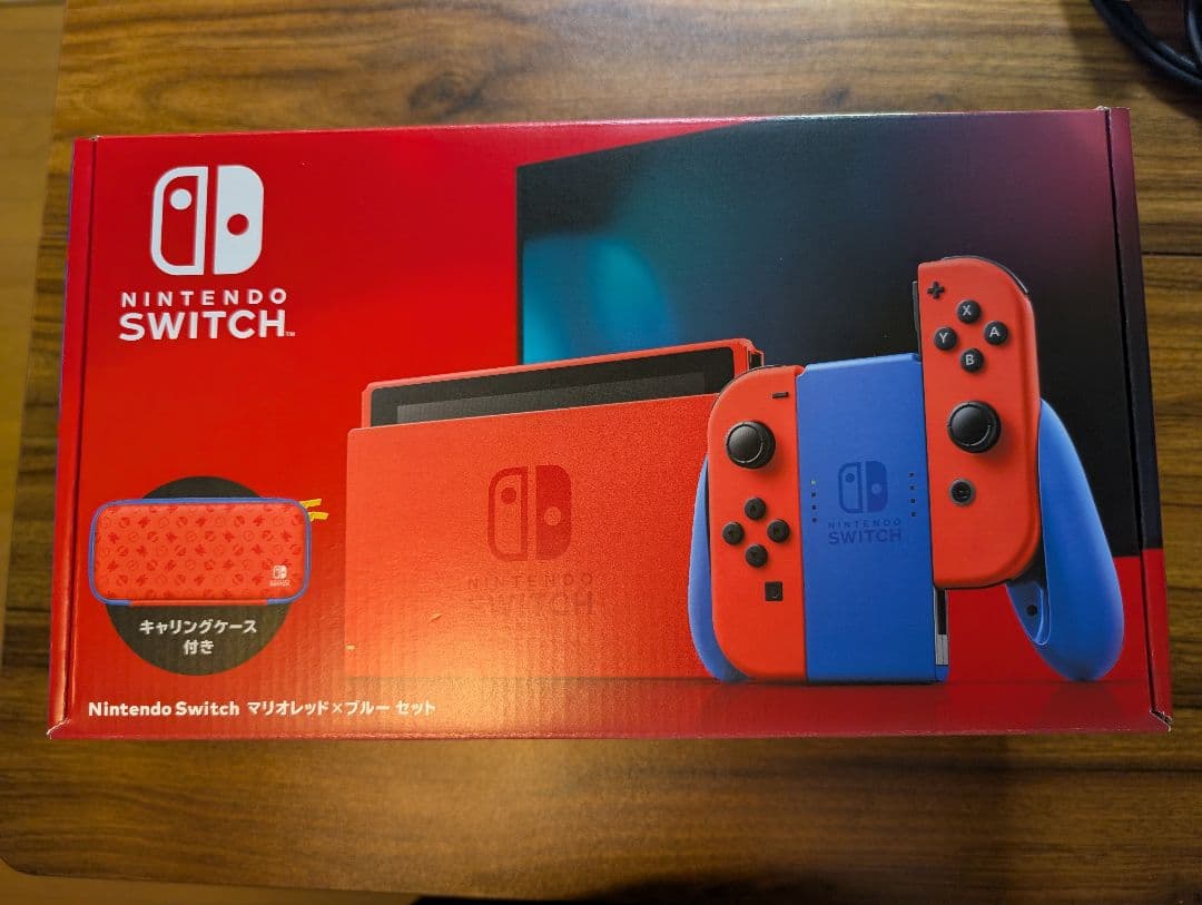 SWITCHマリオレッド×ブルー セット【画面四角黄色味有り】