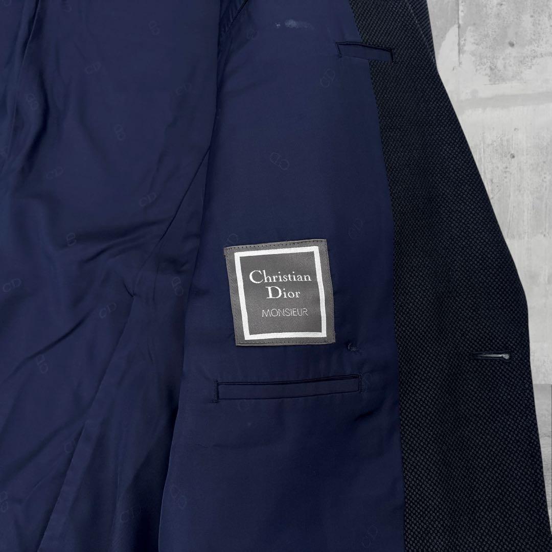 美品】Dior　クリスチャンディオール　ダブル　スーツ　ジャケット　ロゴボタン
