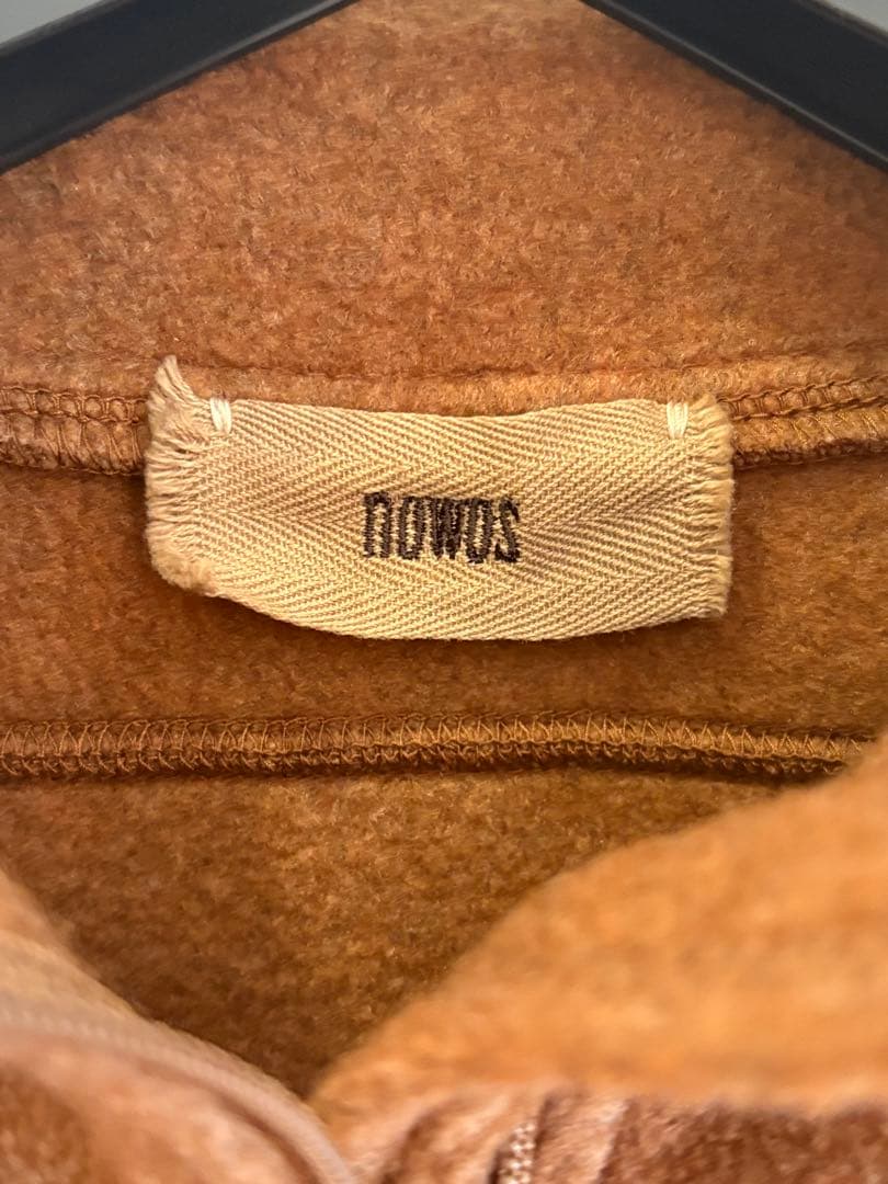 nowosブラウン フリース ハーフジップ トレーナー