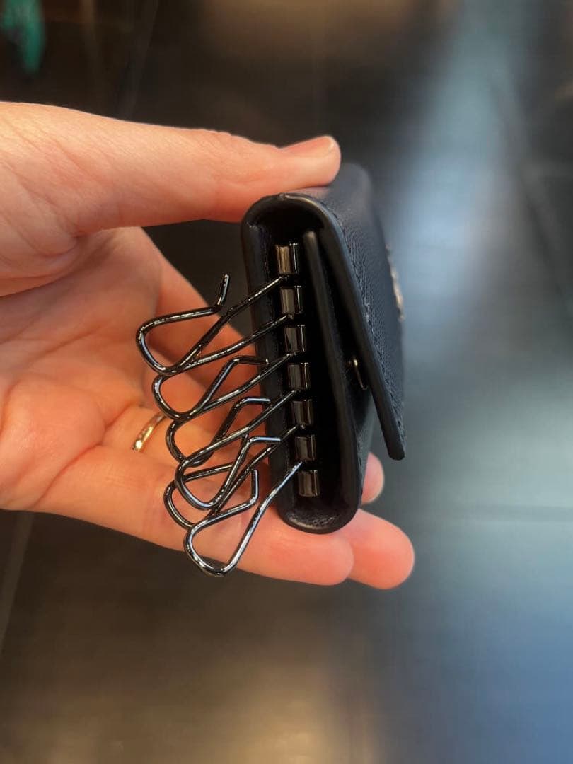 プラダ キーケース サフィアーノ ネイビー メンズ PRADA 2PG222