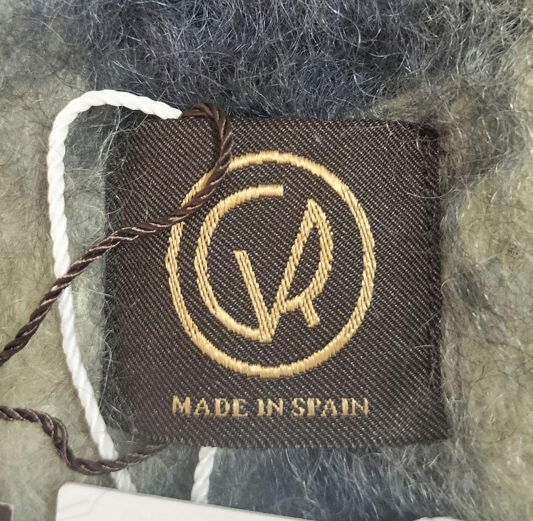 タグ付き未使用品　 マンタスエスカライ モヘヤマフラー 千鳥格子