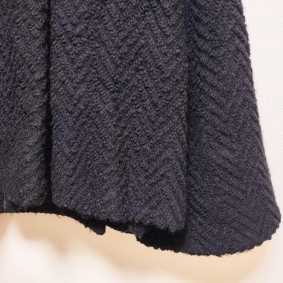 【EPOCA】エポカ ダブルショートコート ブラック 40 Ｌ 上質ウール 上品