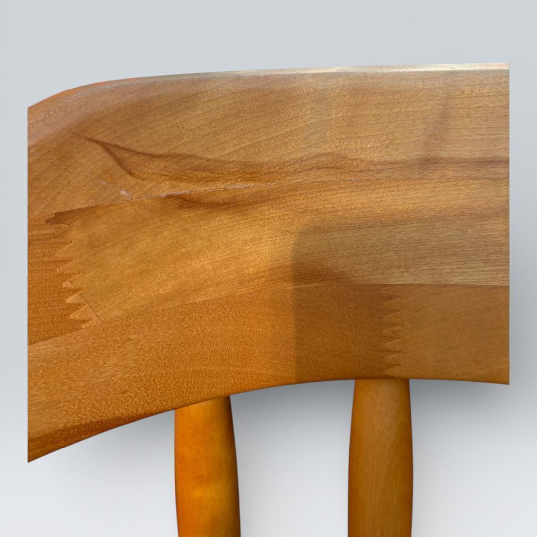 【最終価格】大川家具 回転ダイニングチェア 肘付き 幅58cm 天然木①