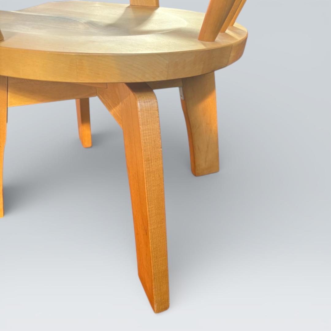 【最終価格】大川家具 回転ダイニングチェア 肘付き 幅58cm 天然木①