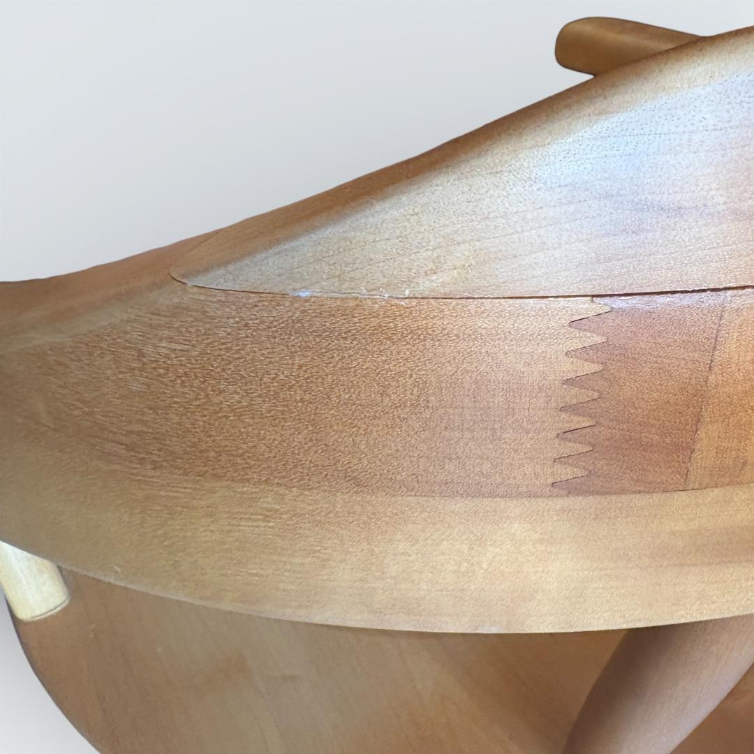 【最終価格】大川家具 回転ダイニングチェア 肘付き 幅58cm 天然木①