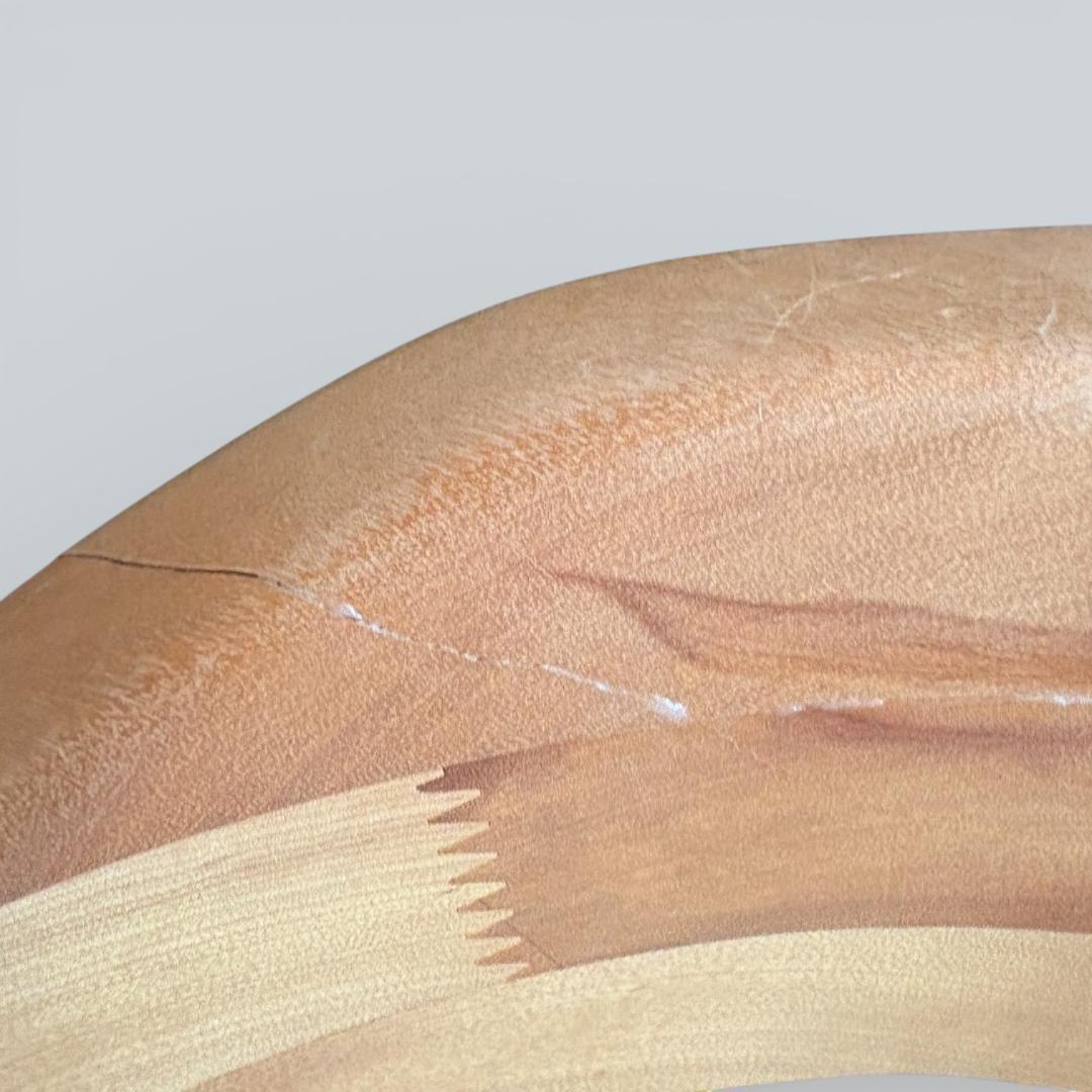 【最終価格】大川家具 回転ダイニングチェア 肘付き 幅58cm 天然木①