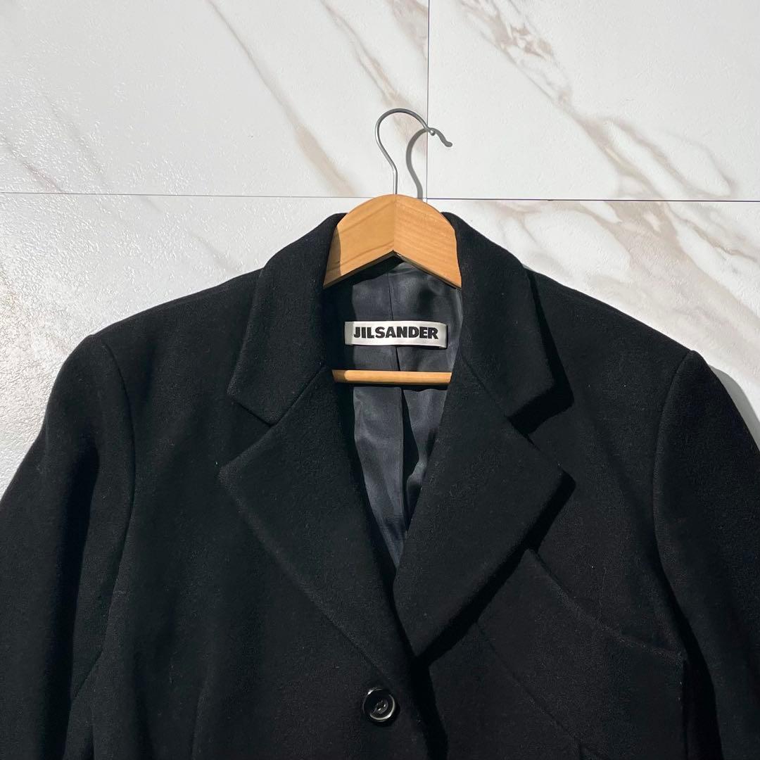 入手困難✨ ジルサンダー カシミヤ混 チェスターコート ウール ブラック
