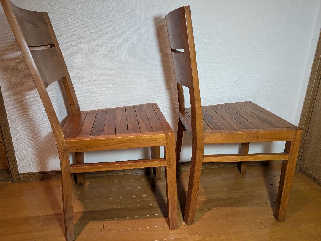 《送料込》オールド家具無垢材ハイバックダイニングチェア ウォールナットいす