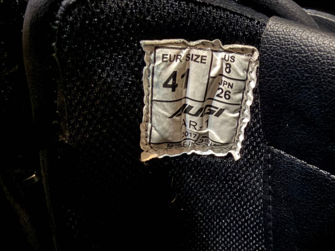 AUGIレーシングブーツAR-1 サイズEUR41／JPN26