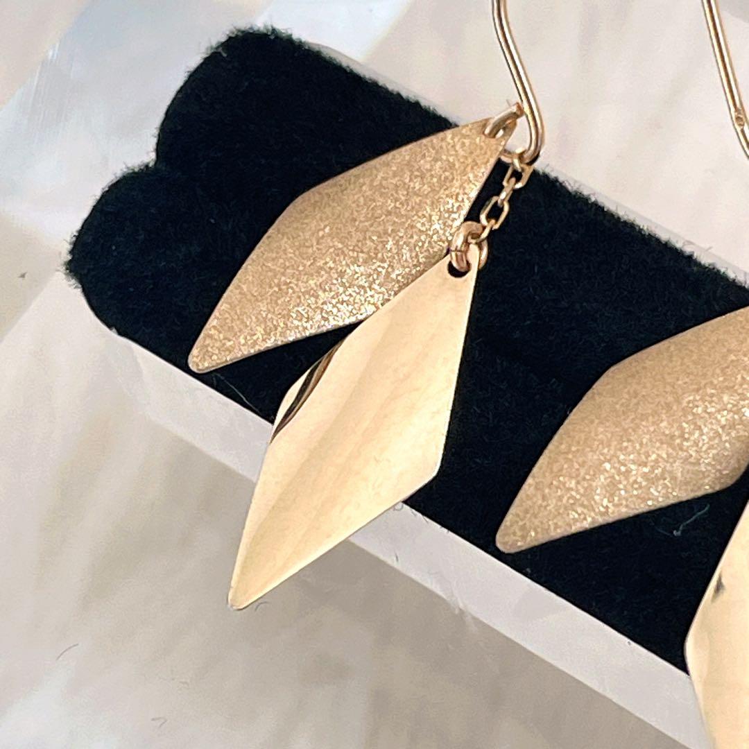 Jewel closet by L&Co. K10 ひし形ピアス k10 ゆれる