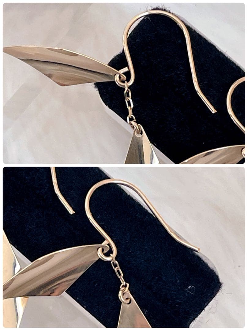 Jewel closet by L&Co. K10 ひし形ピアス k10 ゆれる