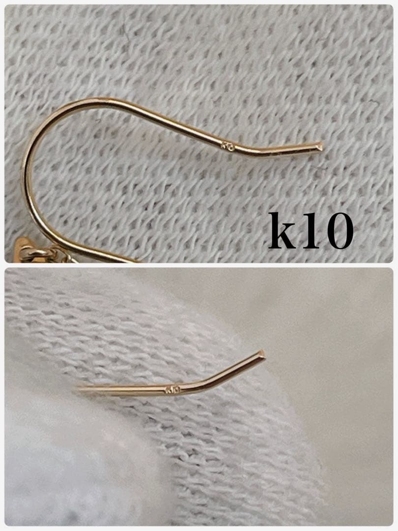 Jewel closet by L&Co. K10 ひし形ピアス k10 ゆれる