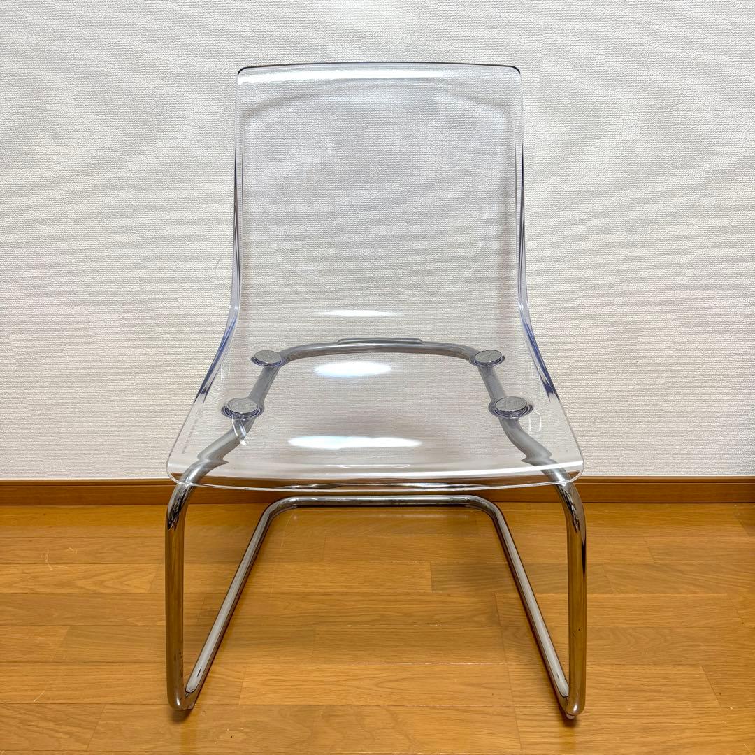 るーのすけ【美品】IKEA トービアス 透明アクリルダイニングチェア　1脚