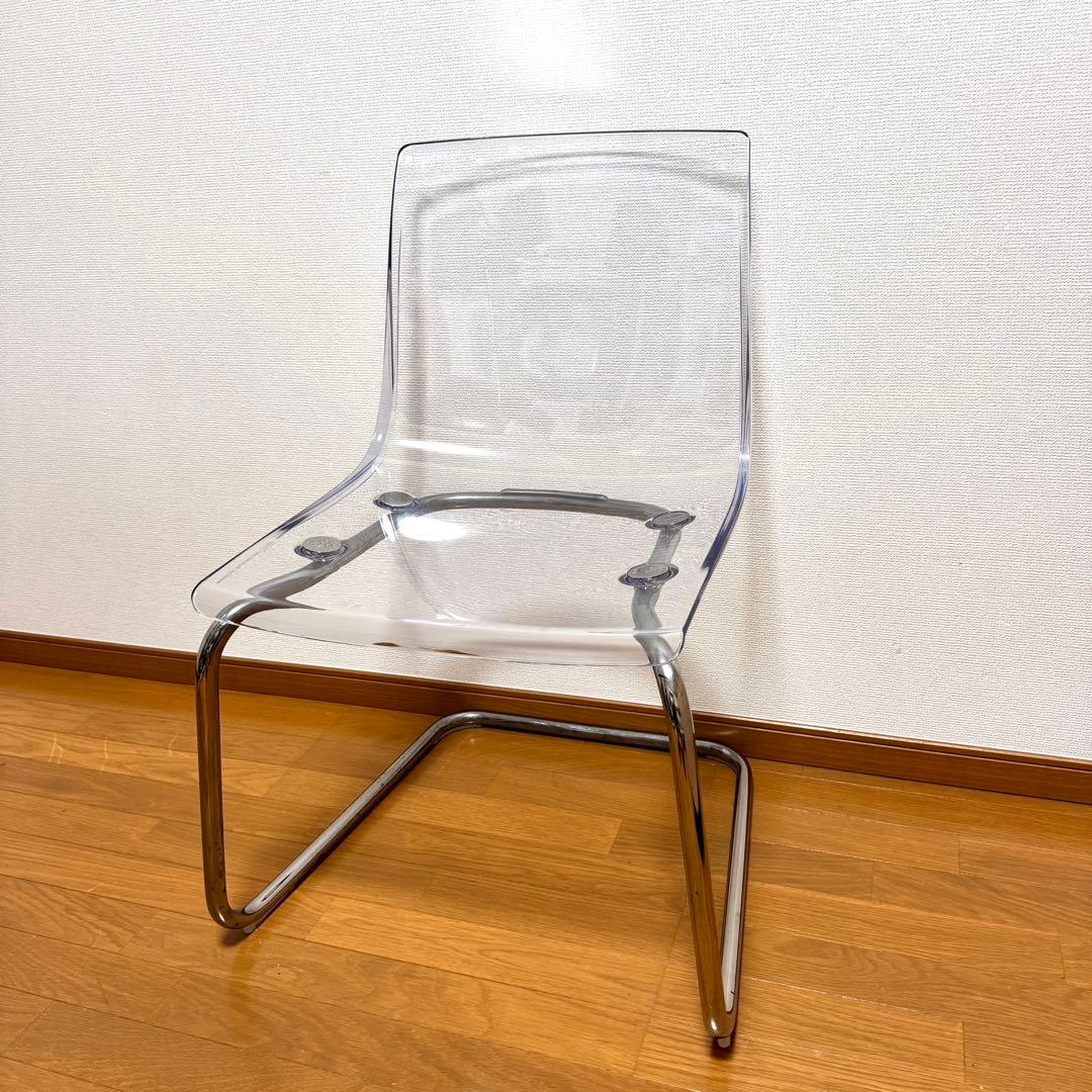 るーのすけ【美品】IKEA トービアス 透明アクリルダイニングチェア　1脚