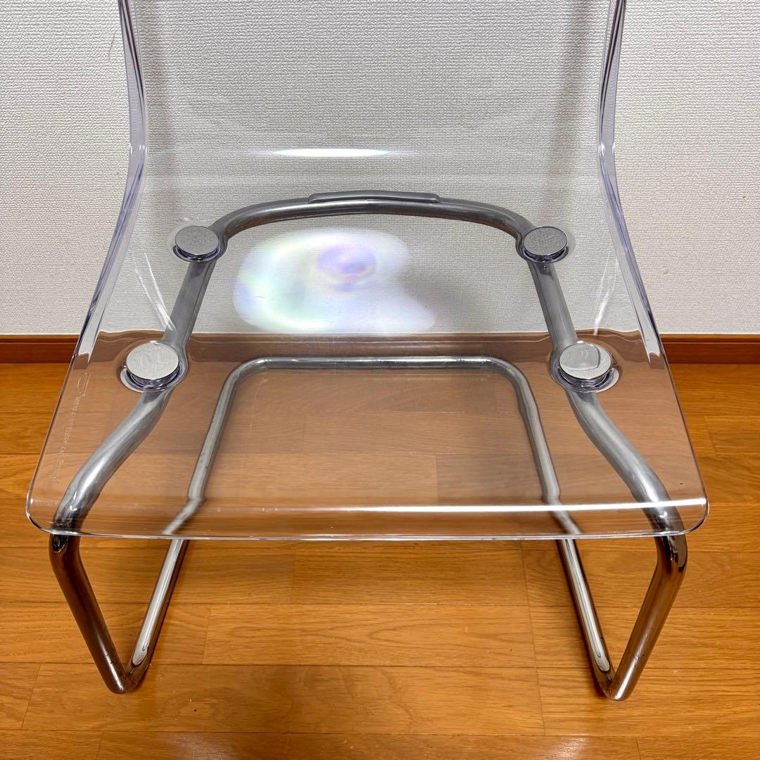 るーのすけ【美品】IKEA トービアス 透明アクリルダイニングチェア　1脚