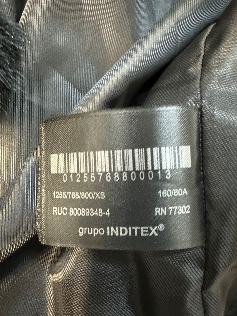 ZARA フェイクファーショートコート XS ブラック　ファーコート　ムートン