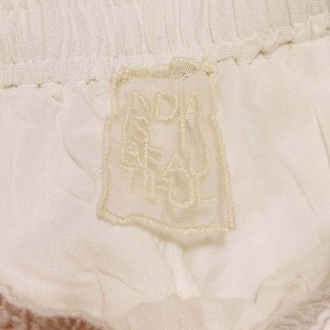 【未使用タグ付美品】INDIA IS BEAUTIFUL イージーカーゴパンツ