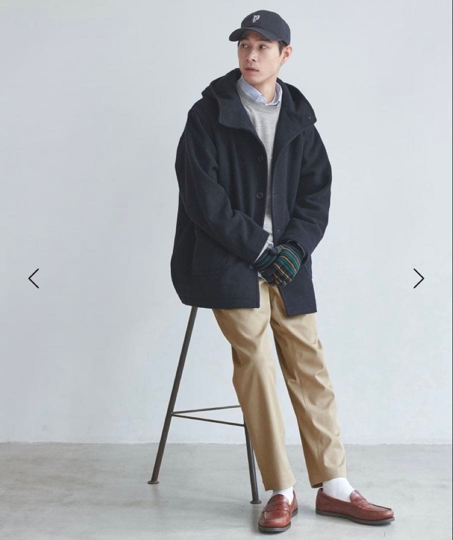 ソフトメルトン ゲームパーカー フード付きコート