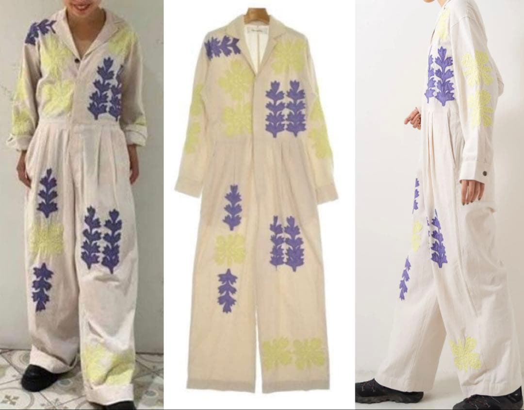 【レア】Sara mallika サラマリカ フラワーパッチワークオールインワン