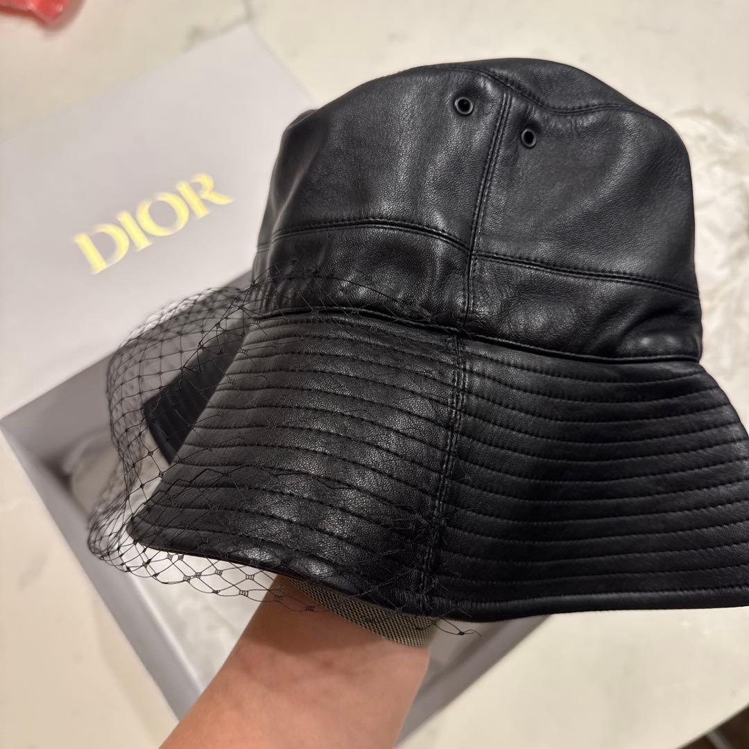 Dior ブラック バケットハット ネット付き