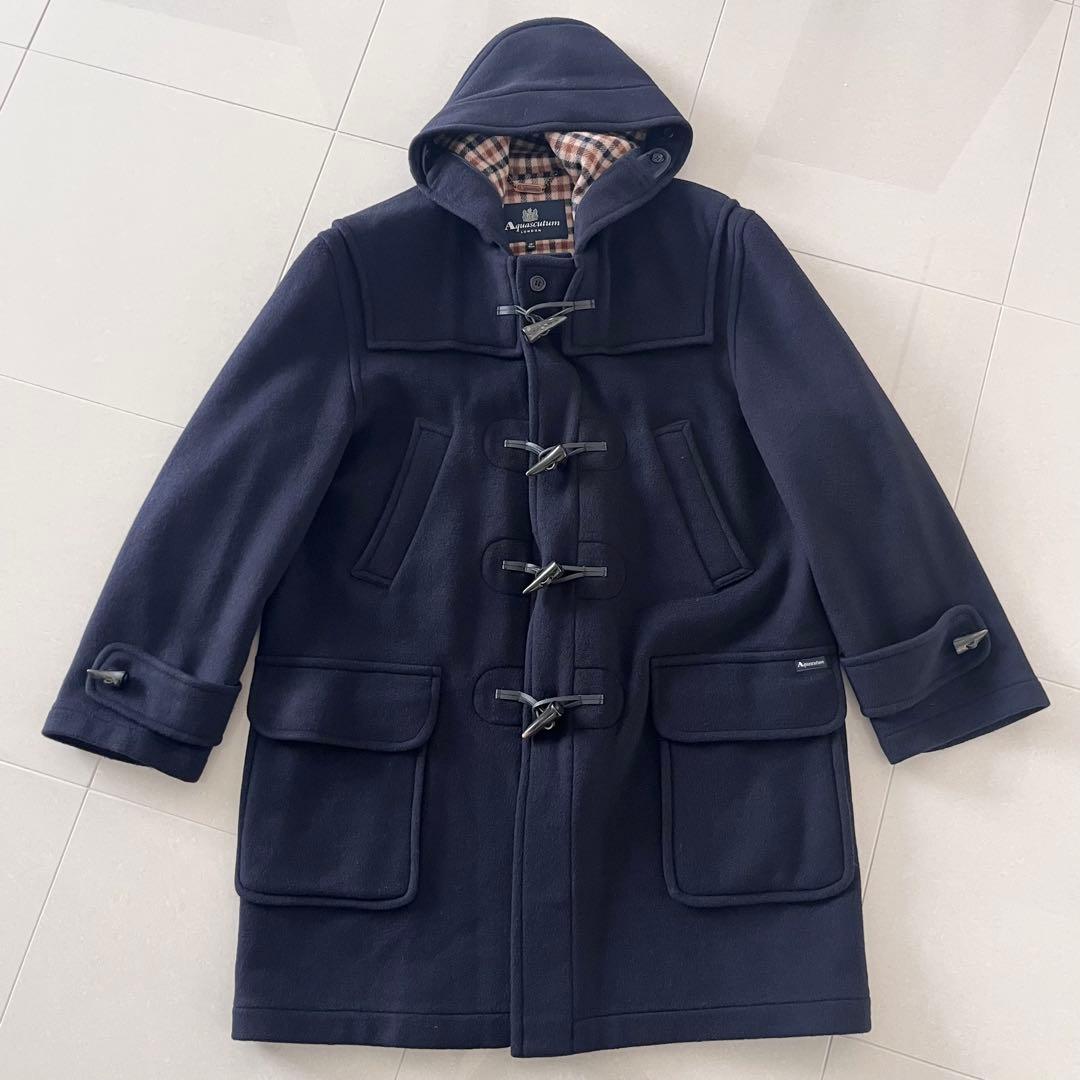 Aquascutum アクアスキュータム ネイビー ダッフルコート