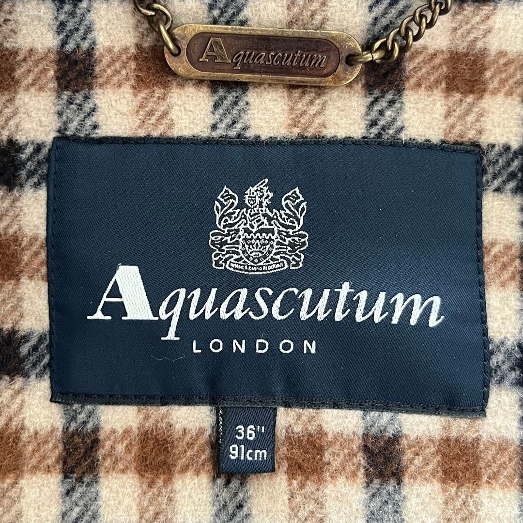 Aquascutum アクアスキュータム ネイビー ダッフルコート