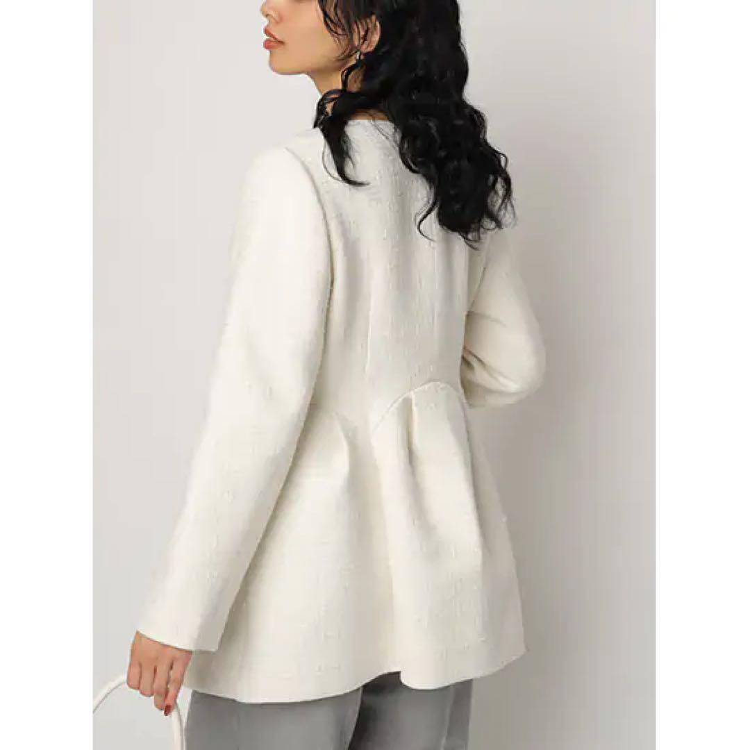 Arpege story CADUNE ツイードペプラムジャケット 36