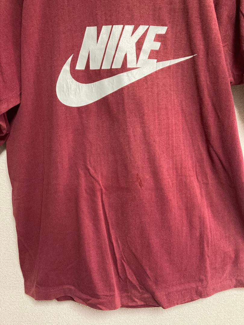 80s ナイキ フットボール 7分袖Tシャツ サイズXL 紺タグ ヴィンテージ