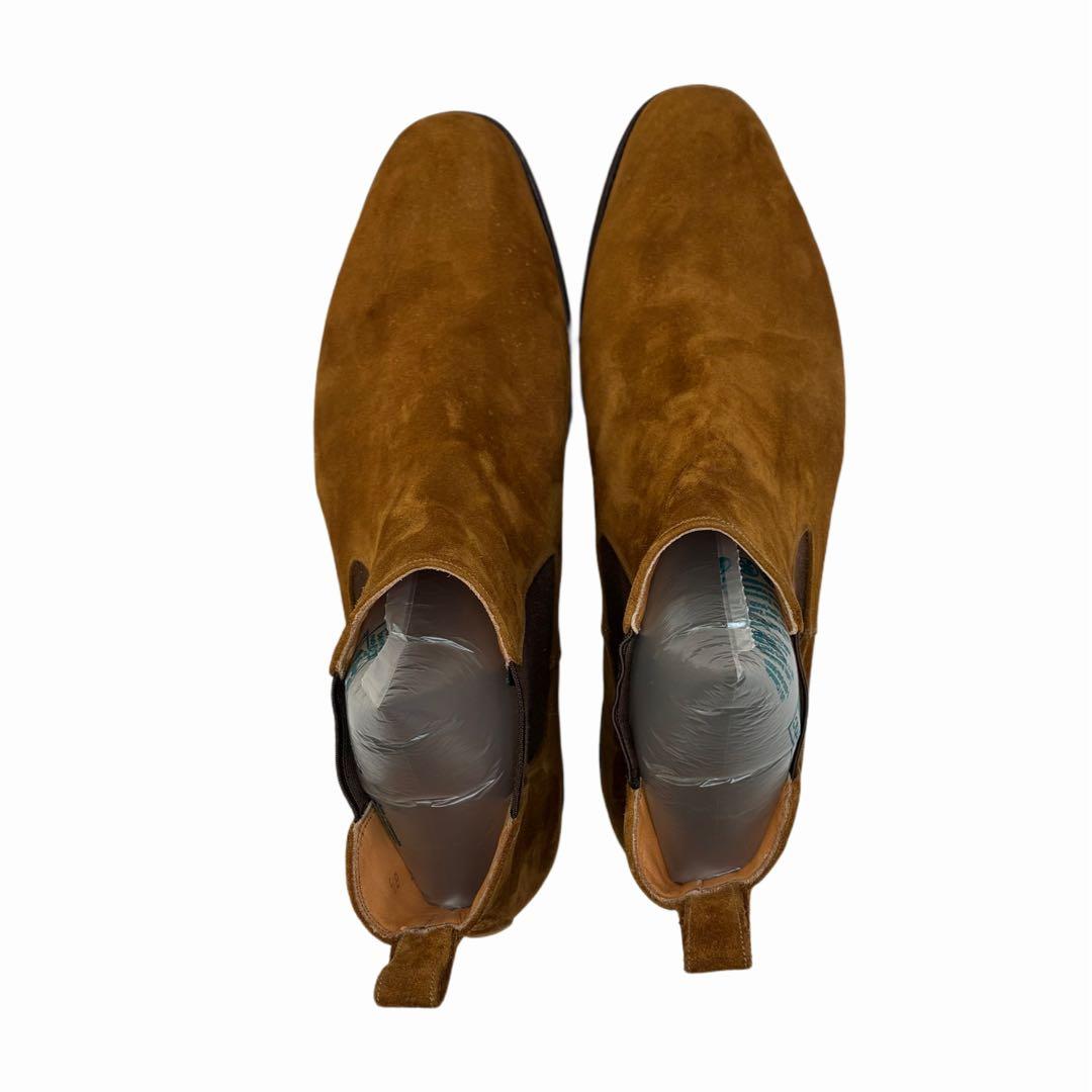 YANKOブラウンのスエードサイドゴアメンズブーツ