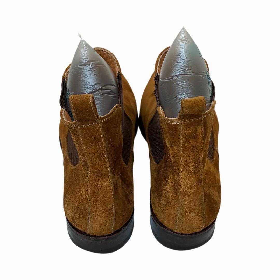 YANKOブラウンのスエードサイドゴアメンズブーツ