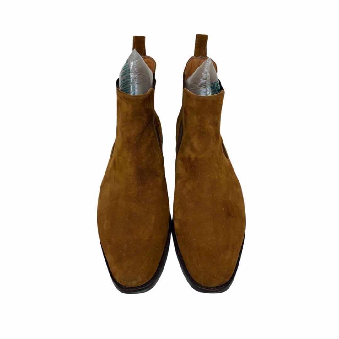 YANKOブラウンのスエードサイドゴアメンズブーツ