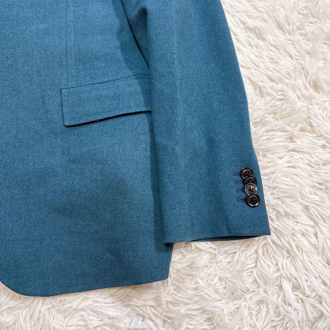 【極美品】ポールスミス テーラードジャケット 幾何学模様 グリーン M