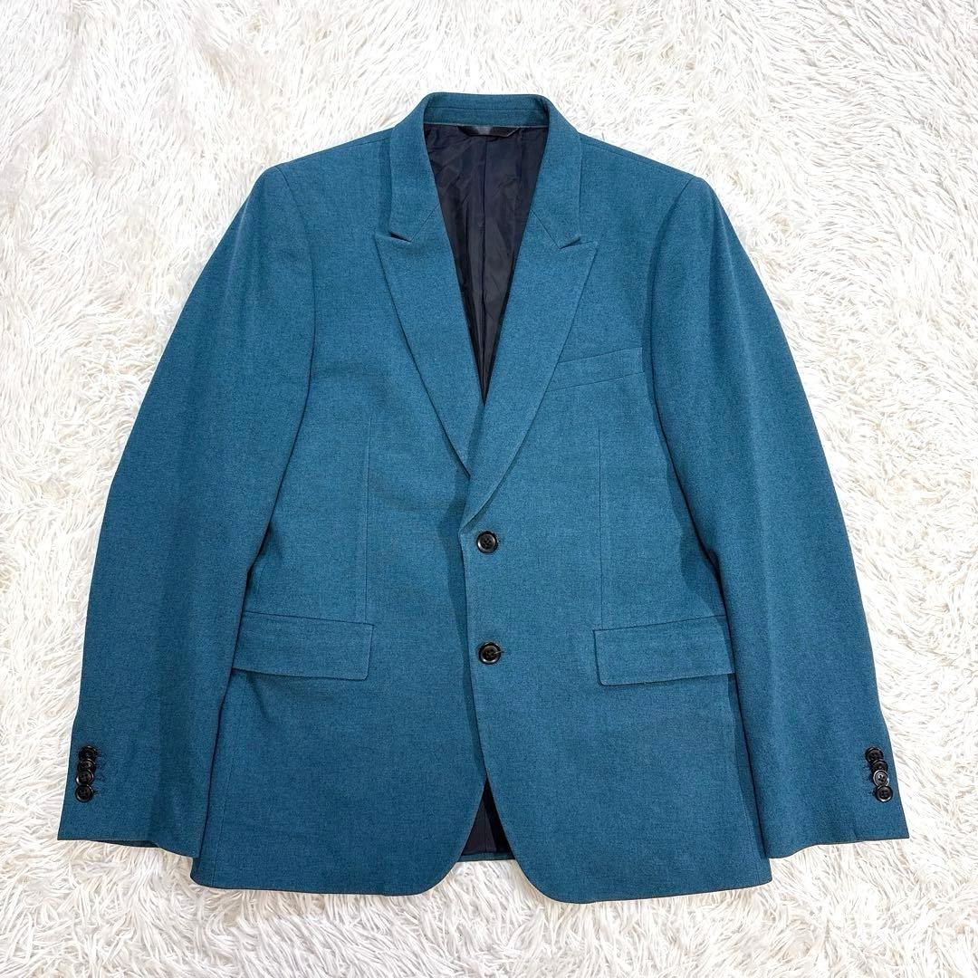 【極美品】ポールスミス テーラードジャケット 幾何学模様 グリーン M