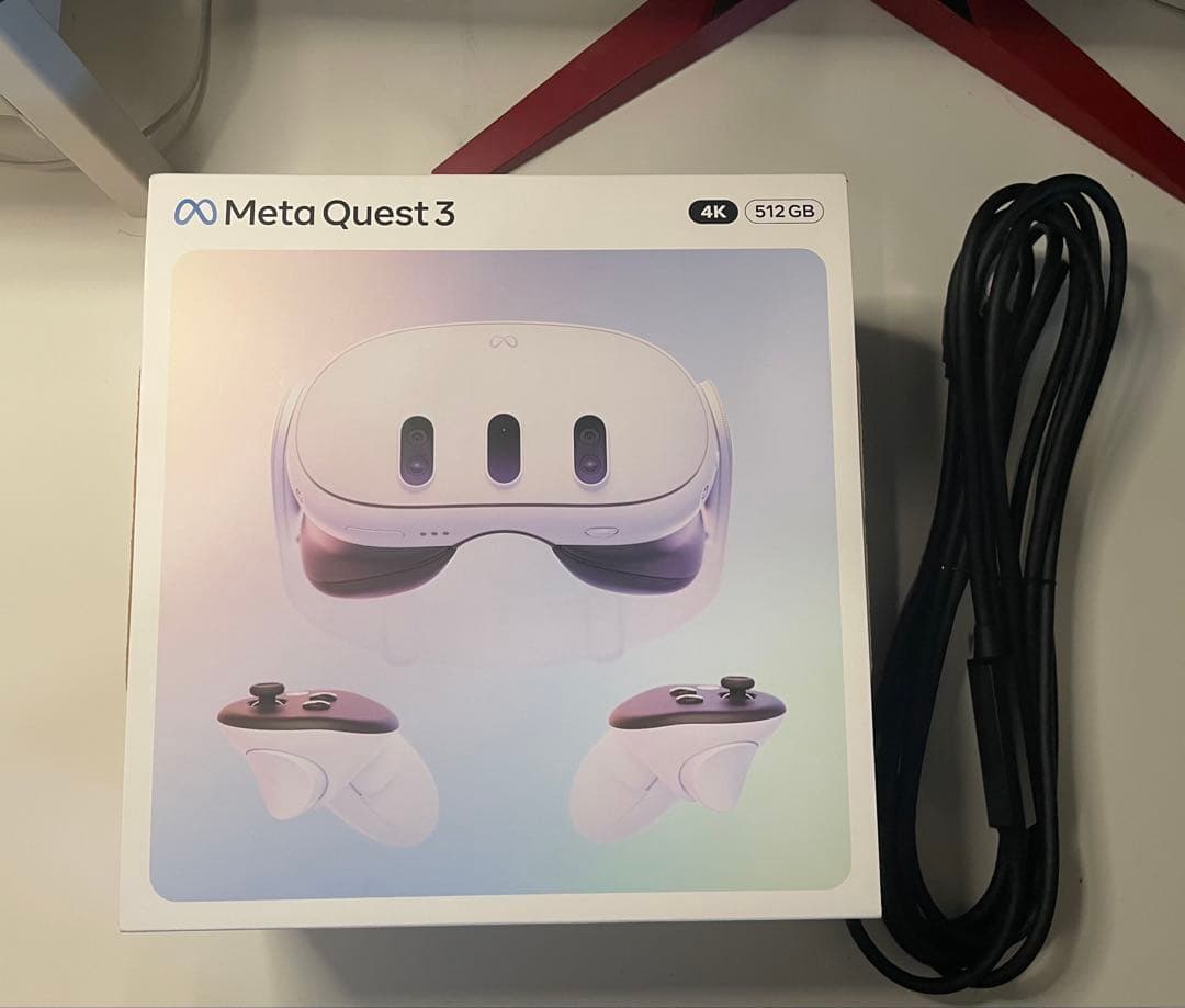  Quest 3 512GB VRヘッドセット➕充電リンクケーブル