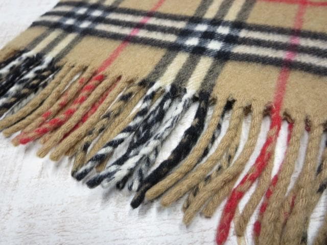 英国製 BURBERRY バーバリー マフラー カシミヤ100％