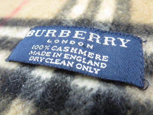 英国製 BURBERRY バーバリー マフラー カシミヤ100％