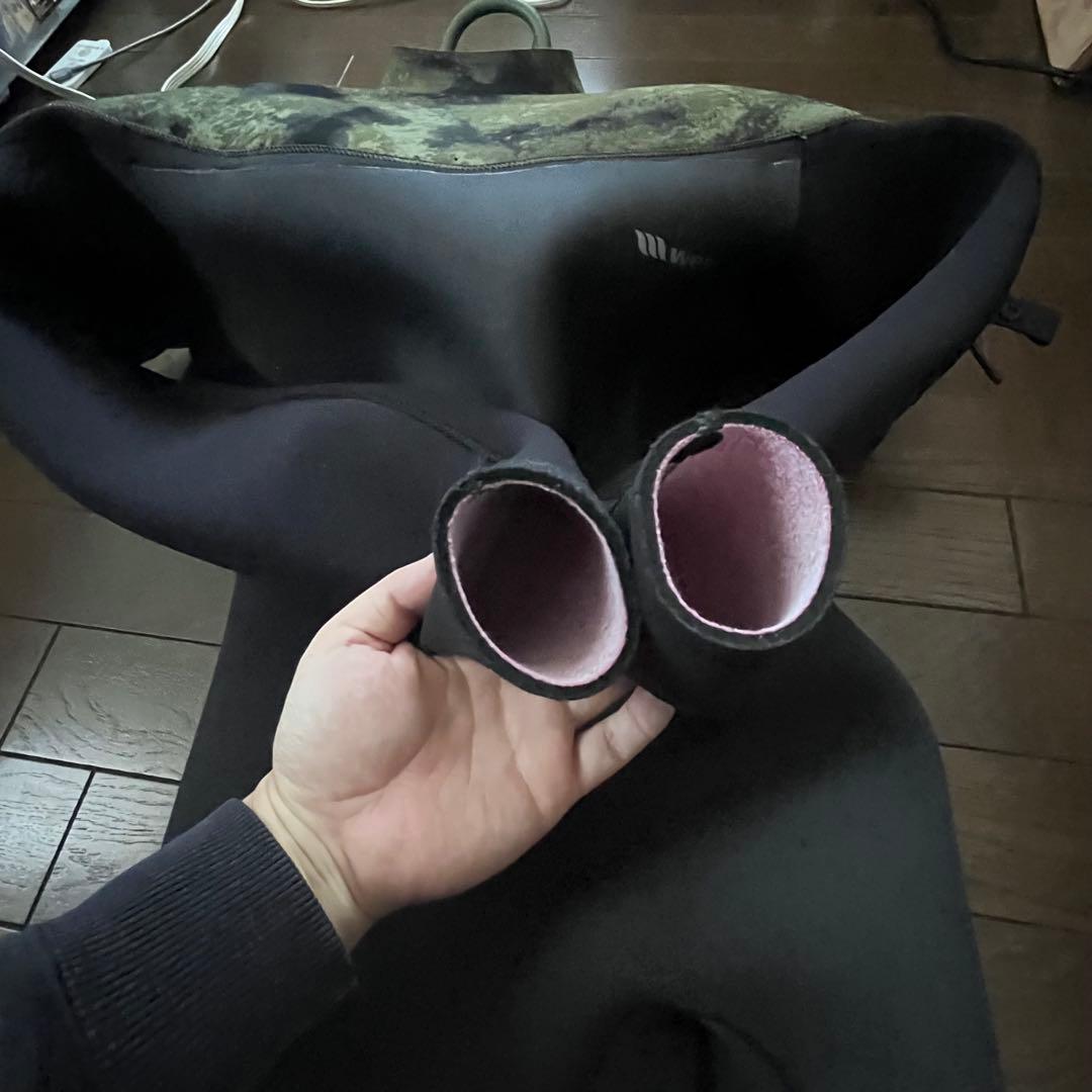 Wetsuit 5×3ブラック・カモフラージュ セミドライスーツ