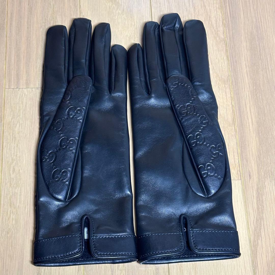 グッチ GUCCI シープスキン レザー グローブ ウィメンズ 裏地カシミヤ
