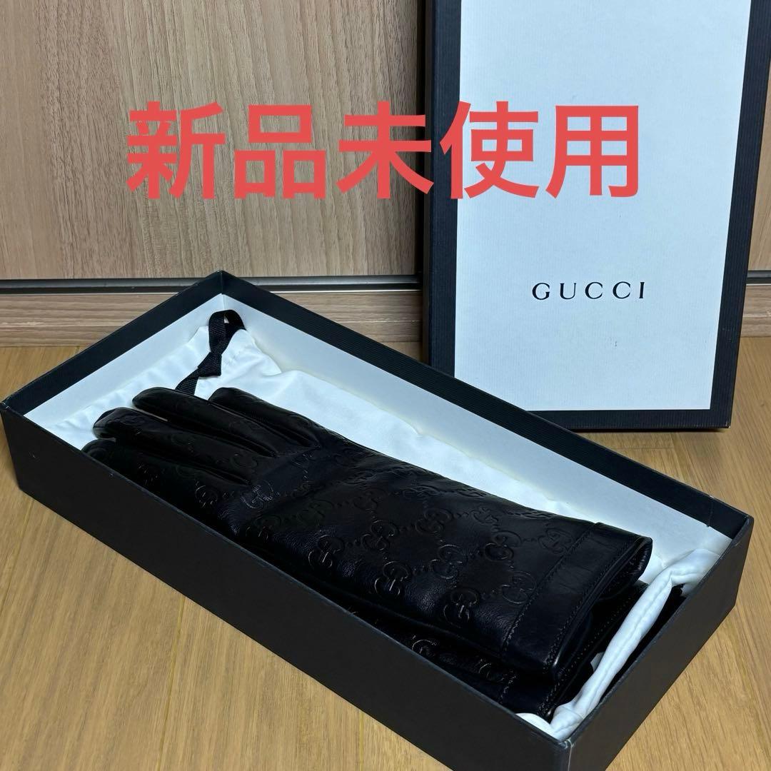 グッチ GUCCI シープスキン レザー グローブ ウィメンズ 裏地カシミヤ