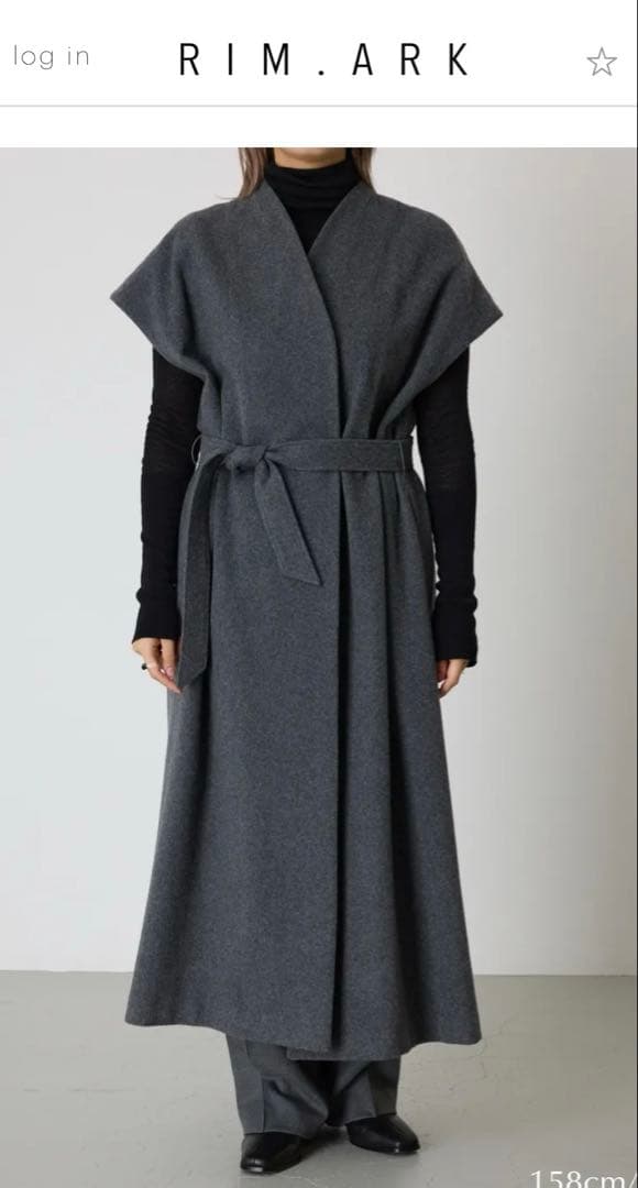 ジャケット・アウター RIM.ARK Dolman wool long vest