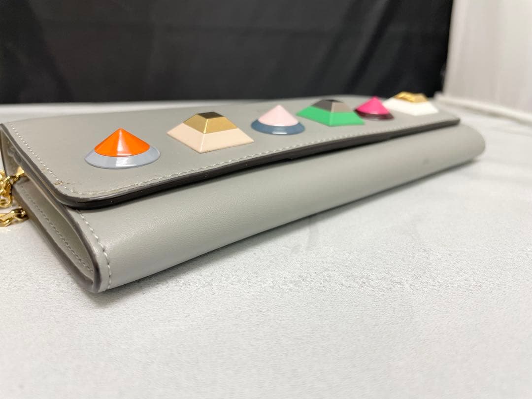 FENDI フェンディ　チェーンウォレット　ショルダー　スタッズ