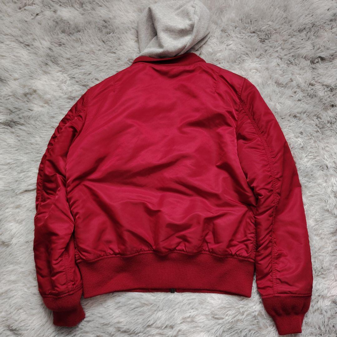 ALPHA INDUSTRIES アルファ MA-1 フード付 NATUS 赤